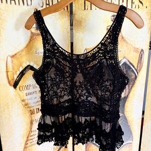 Express sheer lace top